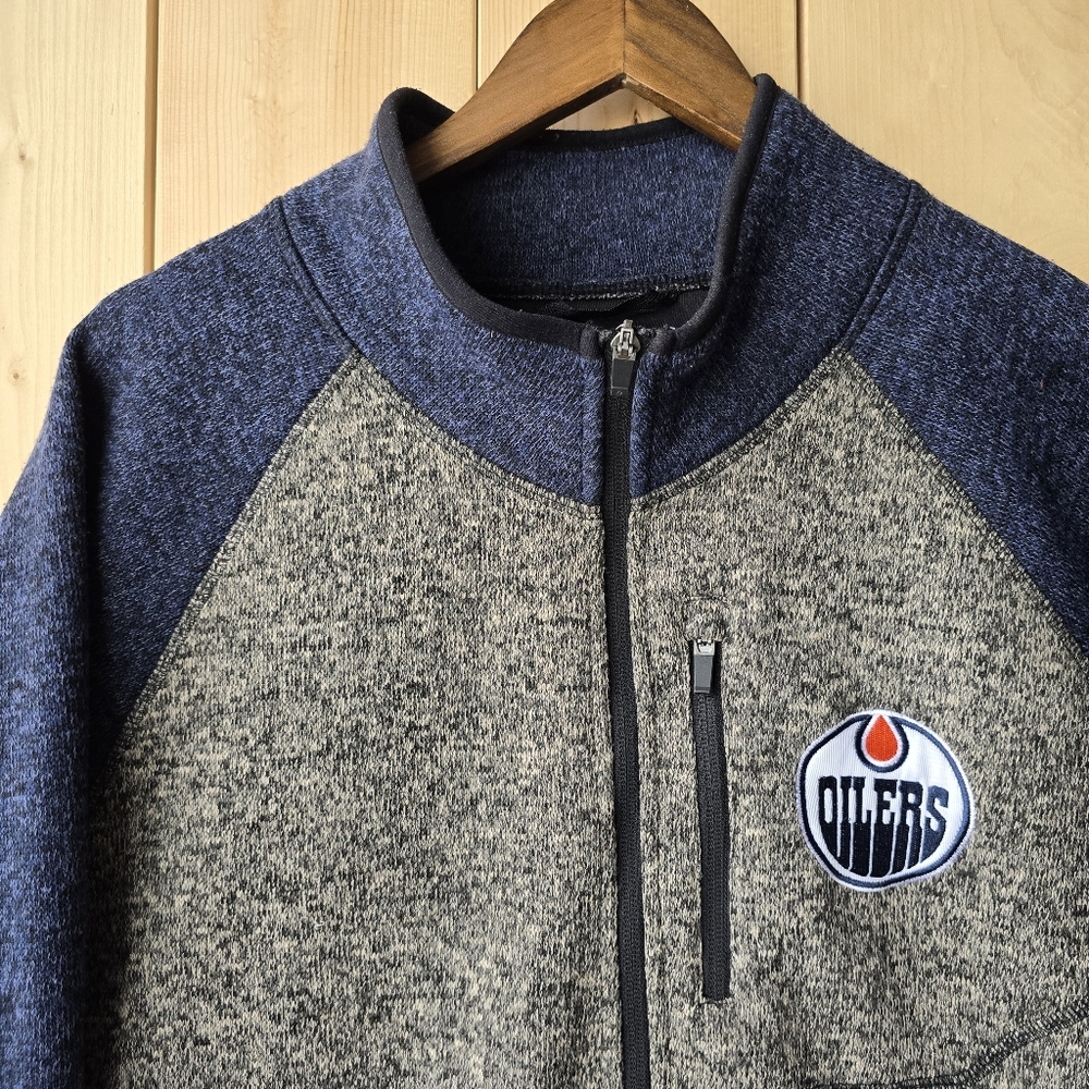 Edmonton Oilers G-III Sports Carl Banks Switchback Raglan Full Zip Jacket XL - Picture 5 of 9